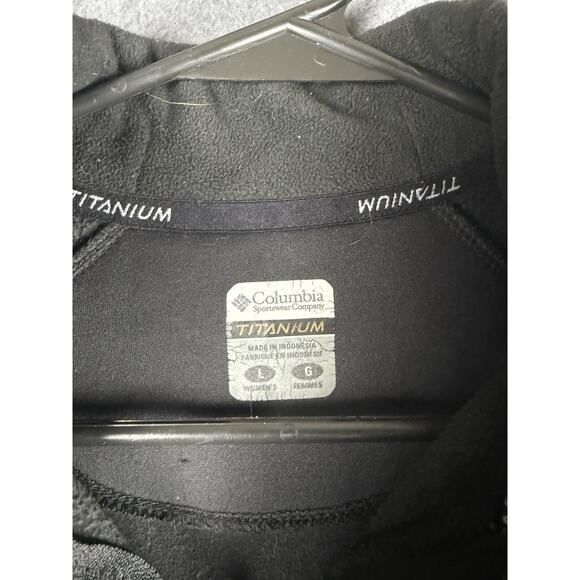 Columbia Sweater Large Adult Black Fleece Titanium Pullover Half Zip Womens L - Picture 2 of 9